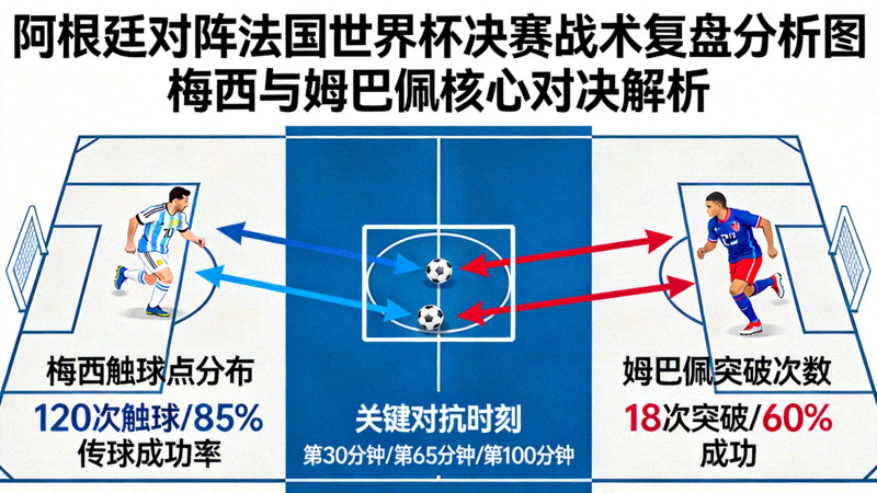 阿根廷对阵法国世界杯决赛战术复盘分析图 - 梅西与姆巴佩对决